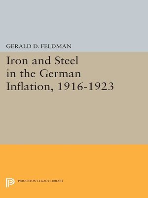 cover image of Iron and Steel in the German Inflation, 1916-1923